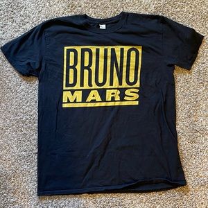 BRUNO MARS CONCERT TEE Black Size XL Gently Worn